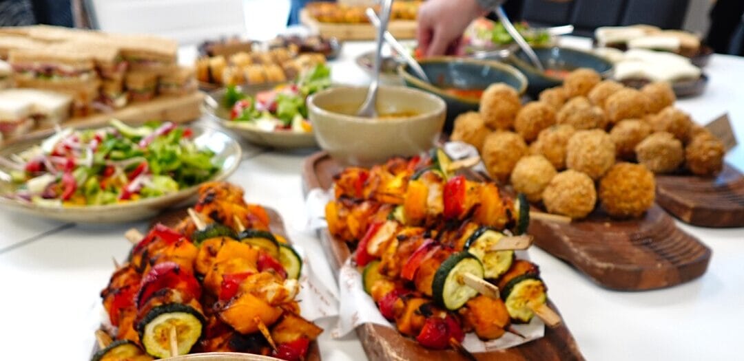 lunch spread for TOUT'S Suite meeting room